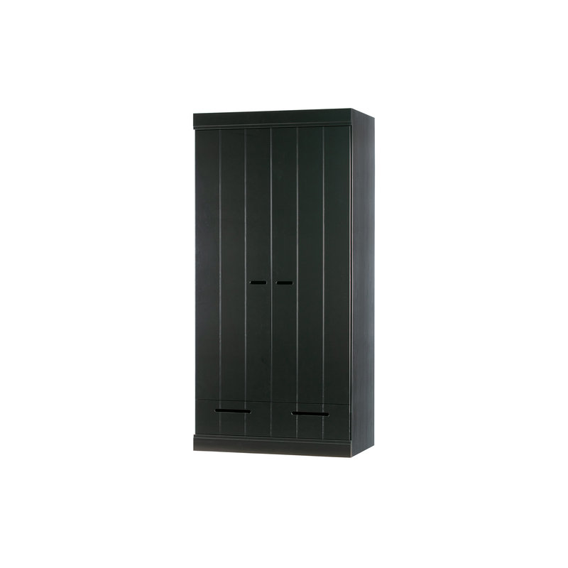 WOOOD-collectie Connect 2-doors - Drawer - Strip Doors Black