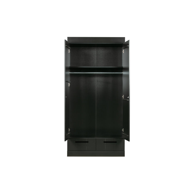 WOOOD-collectie Connect 2-doors - Drawer - Strip Doors Black