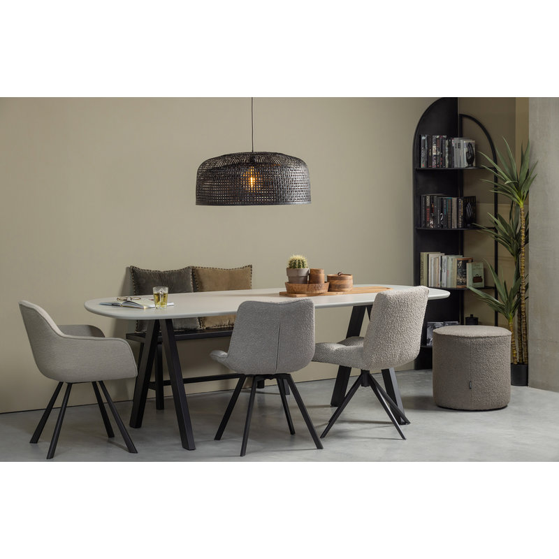 WOOOD-collectie Tablo Table Top Ash Mist Organic Oblong 220x100