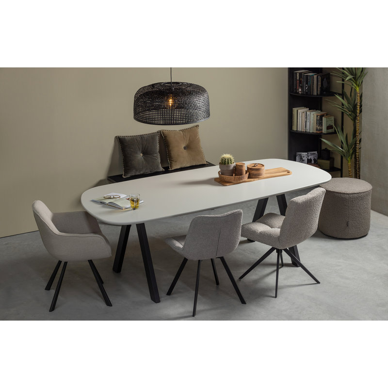 WOOOD-collectie Tablo Table Top Ash Mist Organic Oblong 220x100