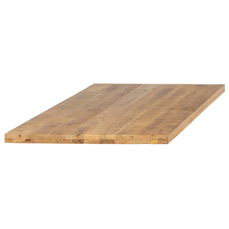 WOOOD-collectie Tablo Table Top Mango Rough Sawn Natural Melange 180x90