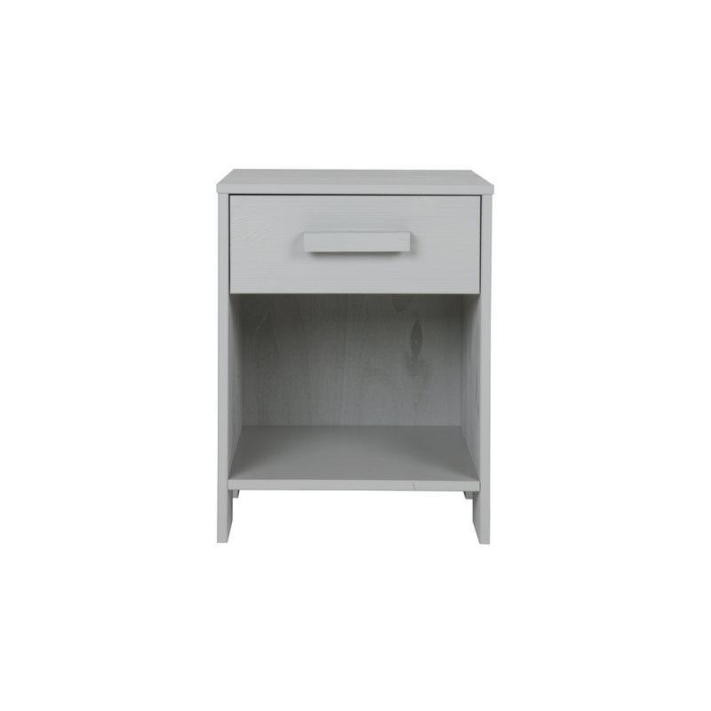 WOOOD-collectie Dennis Nightstand Pine Concrete Grey Brushed