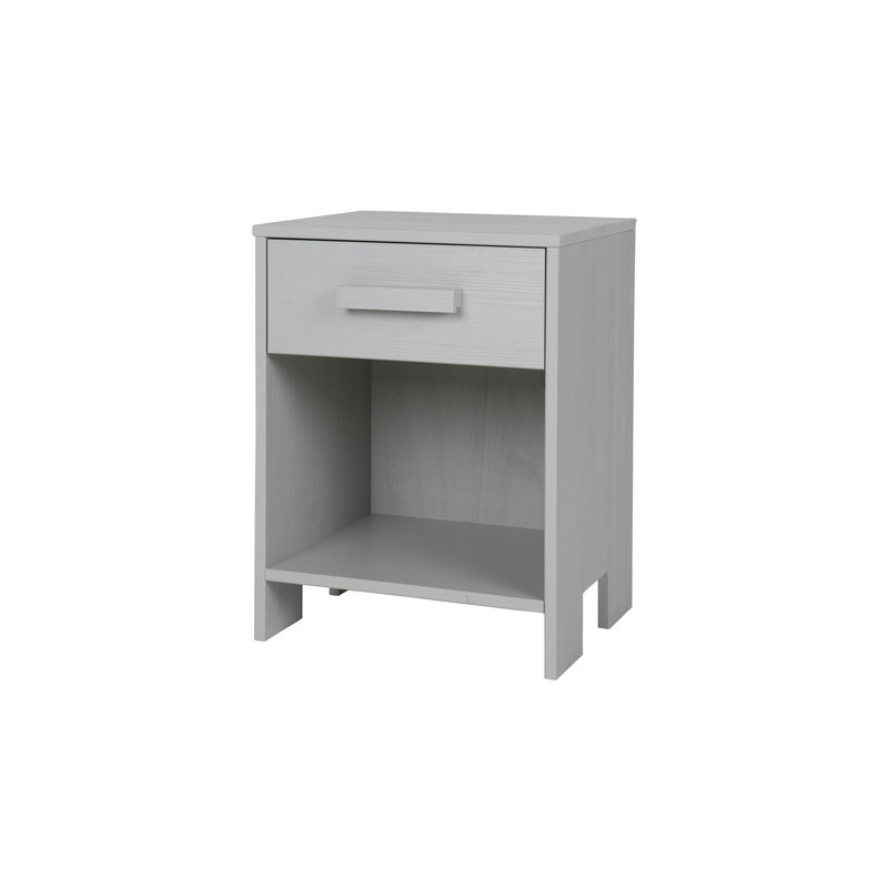 WOOOD-collectie Dennis Nightstand Pine Concrete Grey Brushed