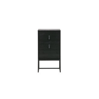 WOOOD Zola Nightstand With Drawer And Door Black