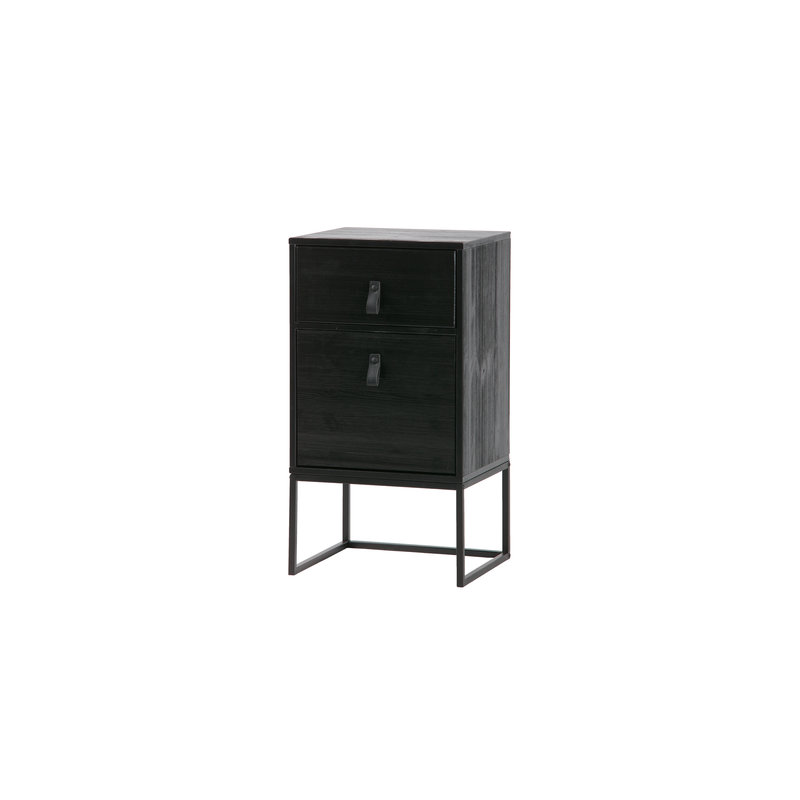 WOOOD-collectie Zola Nightstand With Drawer And Door Black