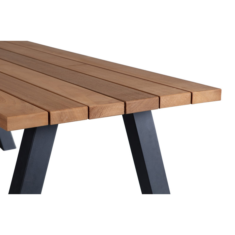 WOOOD-collectie Tablo Outdoor Eettafel Naturel Met A-poot Metaal