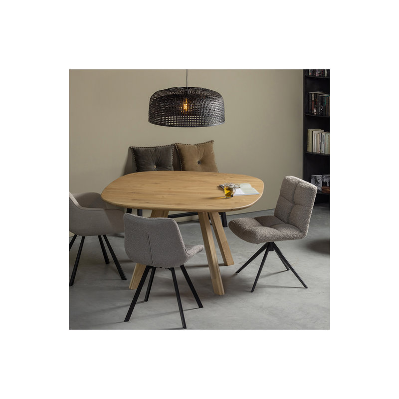 WOOOD-collectie Tablo Table Top Oak Natural Organic 130x130