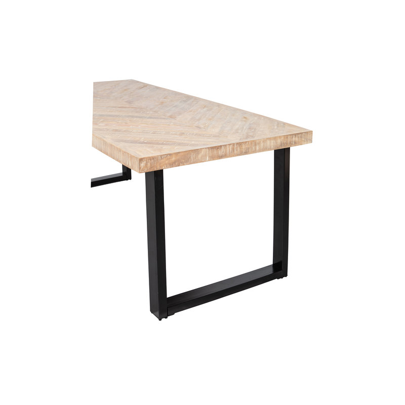 WOOOD-collectie Tablo Table Mango Herringbone 200x90 U-leg