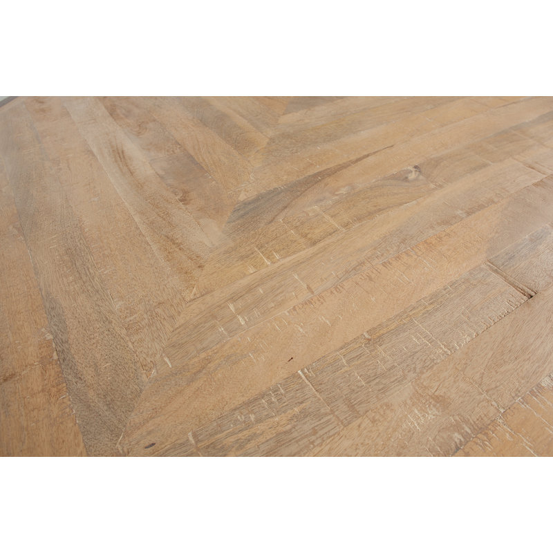 WOOOD-collectie Tablo Table Mango Herringbone 200x90 U-leg