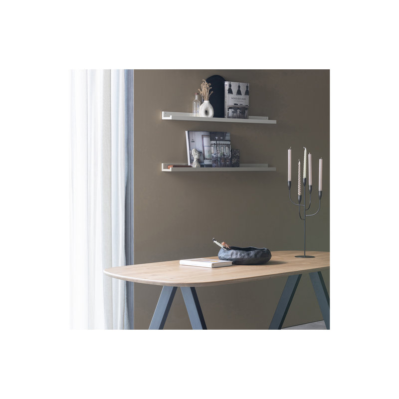 WOOOD-collectie Combi-tablo: Eiken Naturel Organisch 220x100  & V-poot