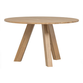 WOOOD Rhonda Dining Table Ø129cm Oak Natural