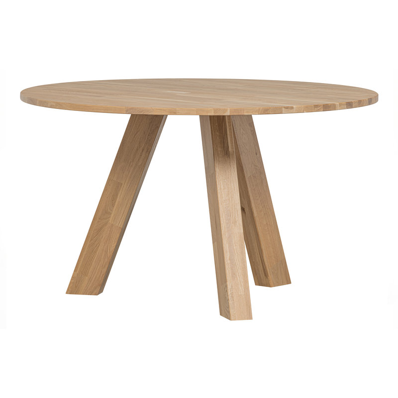 WOOOD-collectie Rhonda Eettafel Ø129cm Eiken Naturel