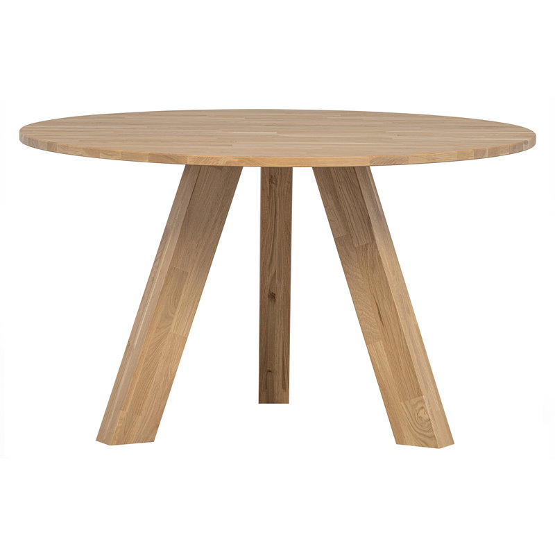 WOOOD-collectie Rhonda Eettafel Ø129cm Eiken Naturel