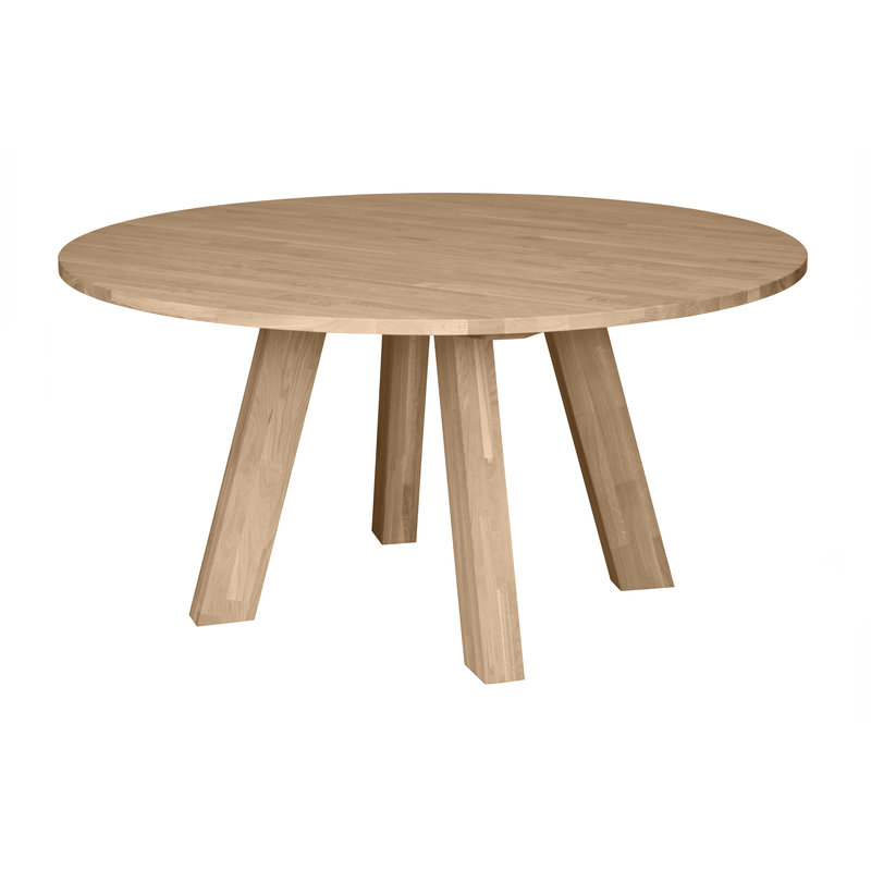 WOOOD-collectie Rhonda Dining Table Ø150cm Oak Natural