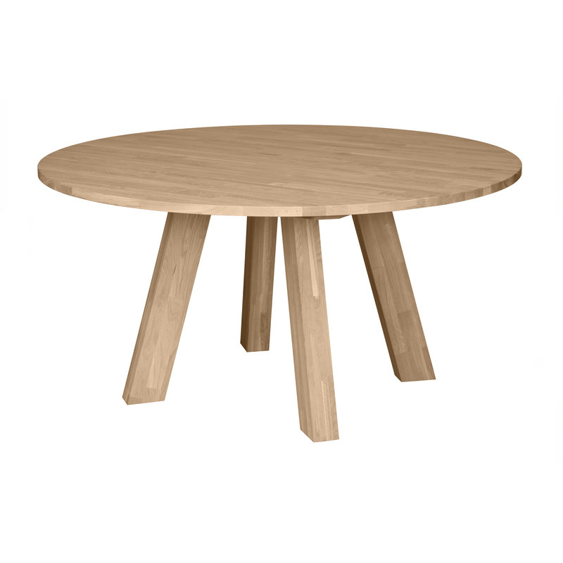 WOOOD-collectie Rhonda Dining Table Ø150cm Oak Natural