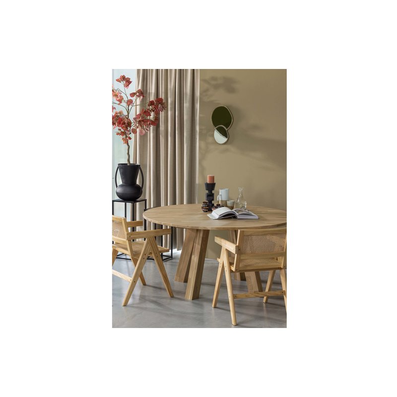 WOOOD-collectie Rhonda Dining Table Ø150cm Oak Natural