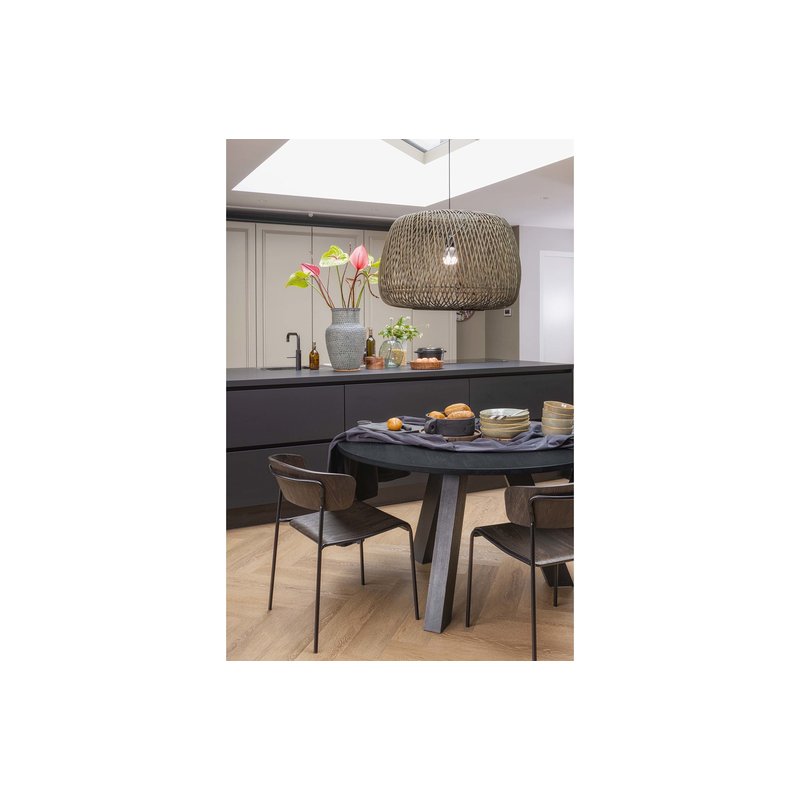 WOOOD-collectie Rhonda Dining Table Ø129cm Blacknight