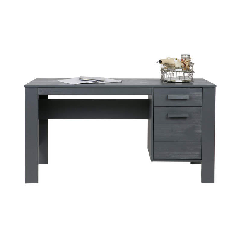 WOOOD-collectie Dennis Desk Steelgrey