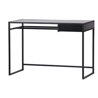 WOOOD Teun Desk With Drawer Metal Black