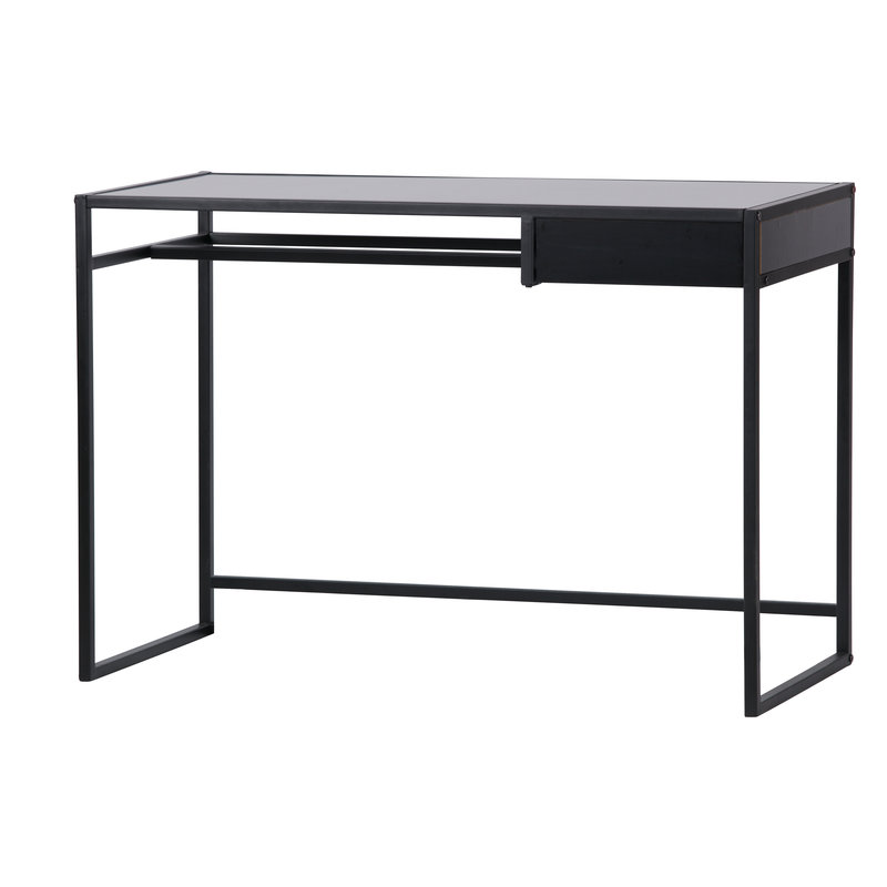 WOOOD-collectie Teun Desk With Drawer Metal Black