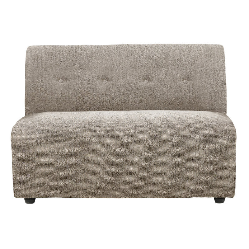 HKliving-collectie vint bank: element midden 1,5-seat, sneak, beige