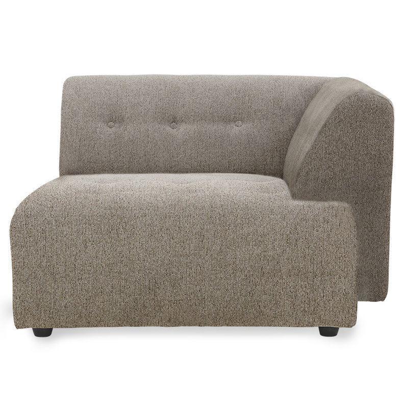 HKliving-collectie vint bank: element rechter divan, sneak, beige