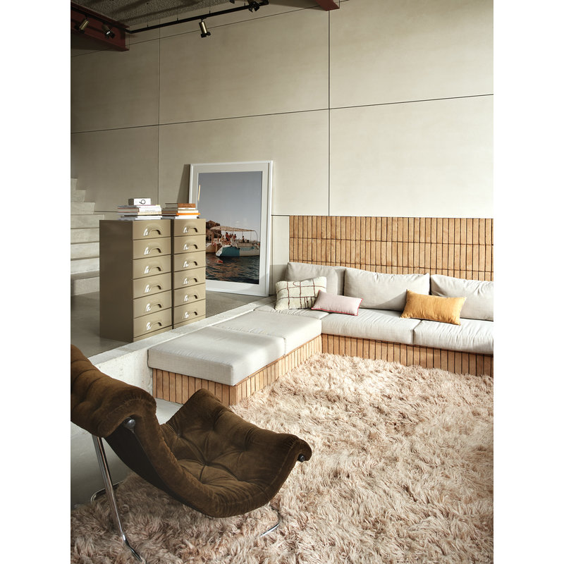 HKLIVING-collectie Fluffy rug soft pink (200x300)