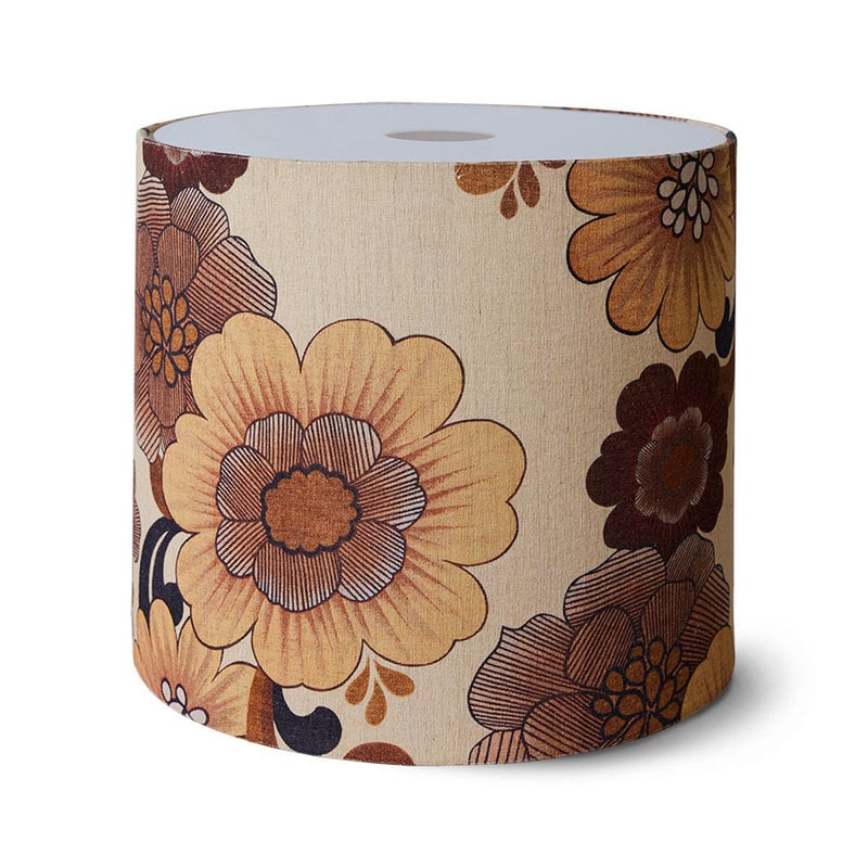 HKLIVING-collectie Lampenkap vintage flowers (ø52cm)
