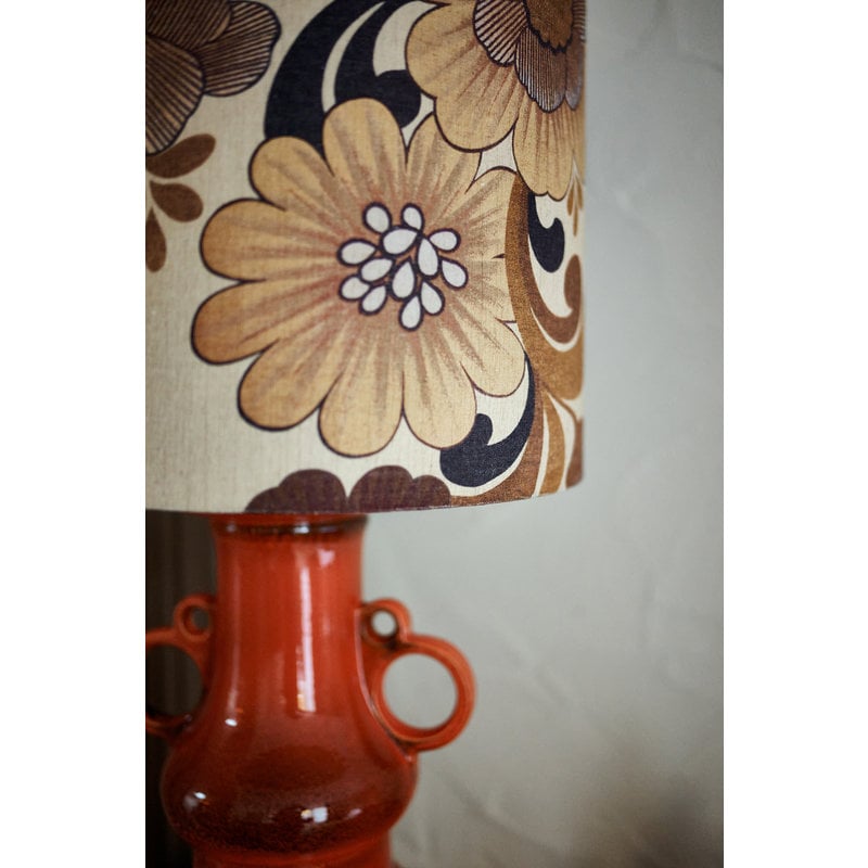 HKLIVING-collectie Lampenkap vintage flowers (ø52cm)