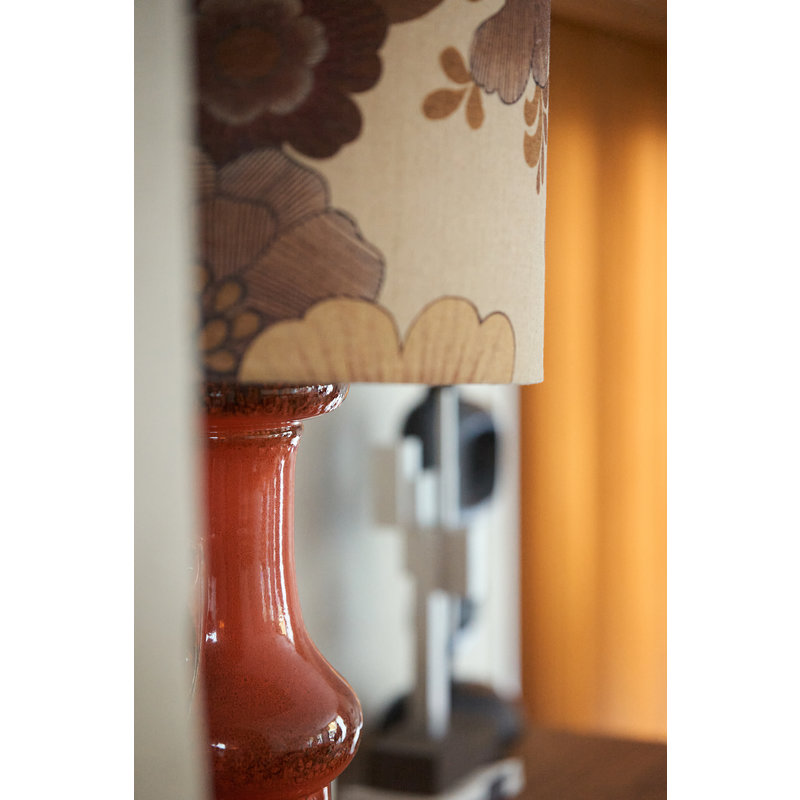 HKLIVING-collectie Grand tafellamp glazed orange