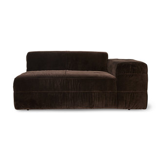 HKLIVING Brut sofa: element right, royal velvet, espresso