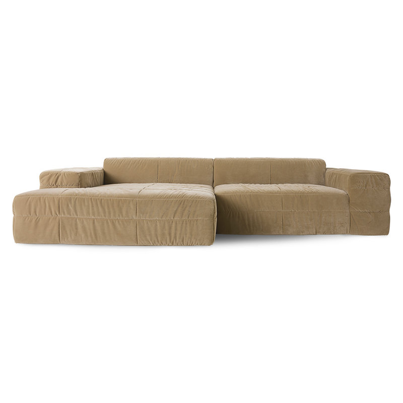 HKliving-collectie Brut sofa: element left divan, royal velvet, cream