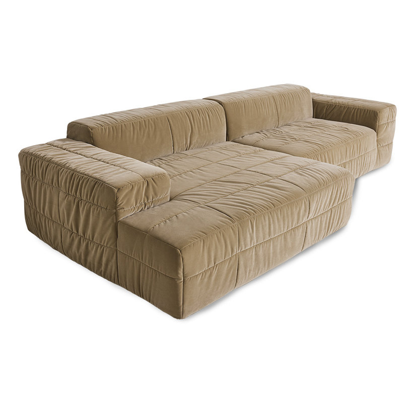 HKliving-collectie Brut sofa: element left divan, royal velvet, cream