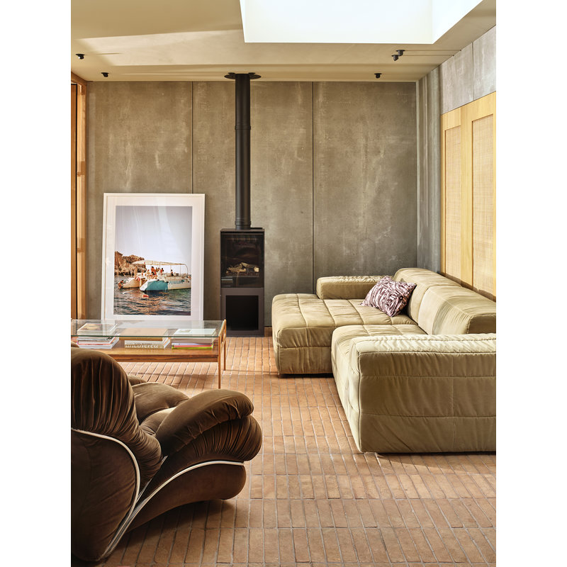 HKliving-collectie Brut sofa: element left divan, royal velvet, cream