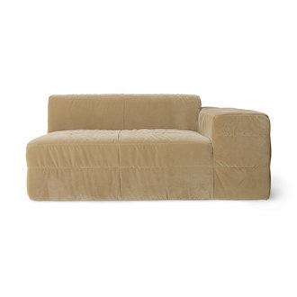 HKLIVING Brut sofa: element right, royal velvet, cream