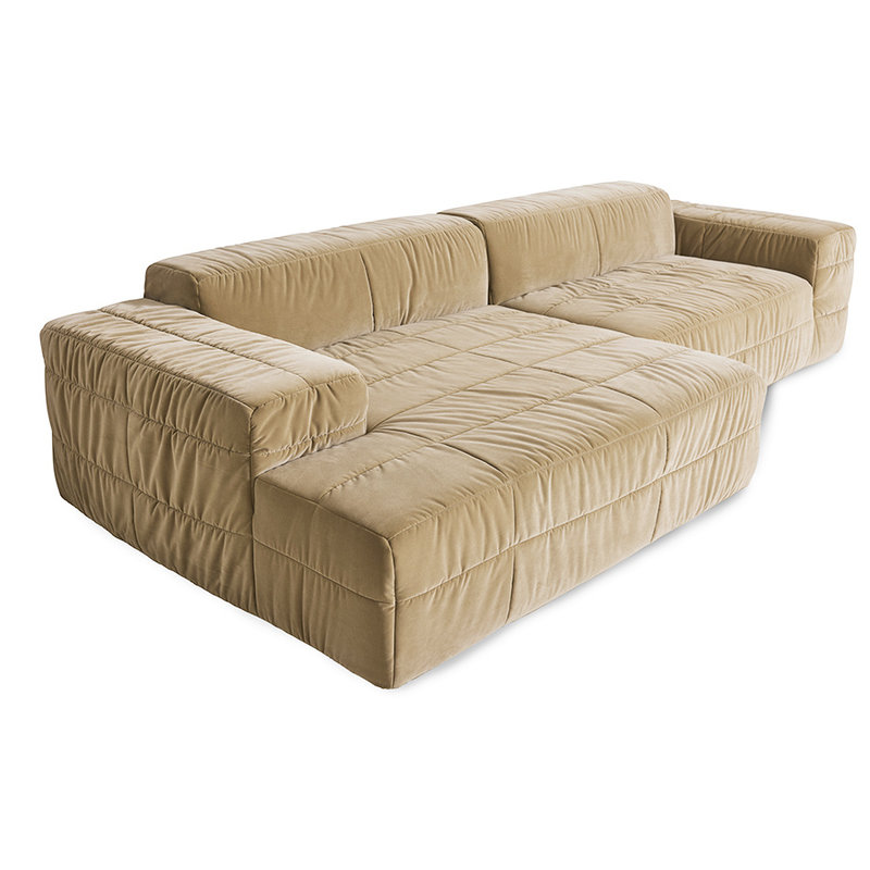 HKLIVING-collectie Brut sofa: element right, royal velvet, cream