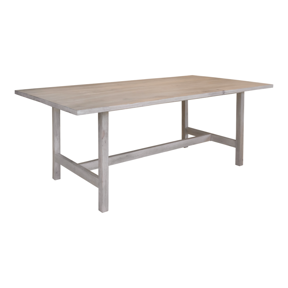 Urban Nature Culture-collectie Eettafel mangohout wit patina 200x100 cm