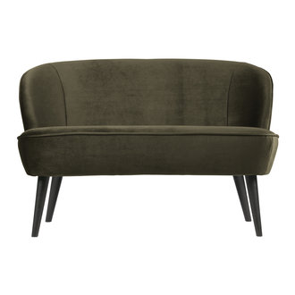 WOOOD Sara Small Sofa Velvet Warm Green