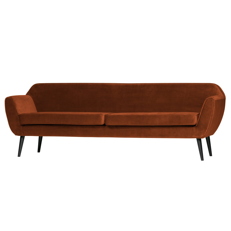 WOOOD-collectie Rocco Xl Sofa 230 Cm Fluweel Roest