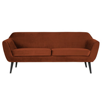 WOOOD Rocco Sofa187 Cm Velvet Rust