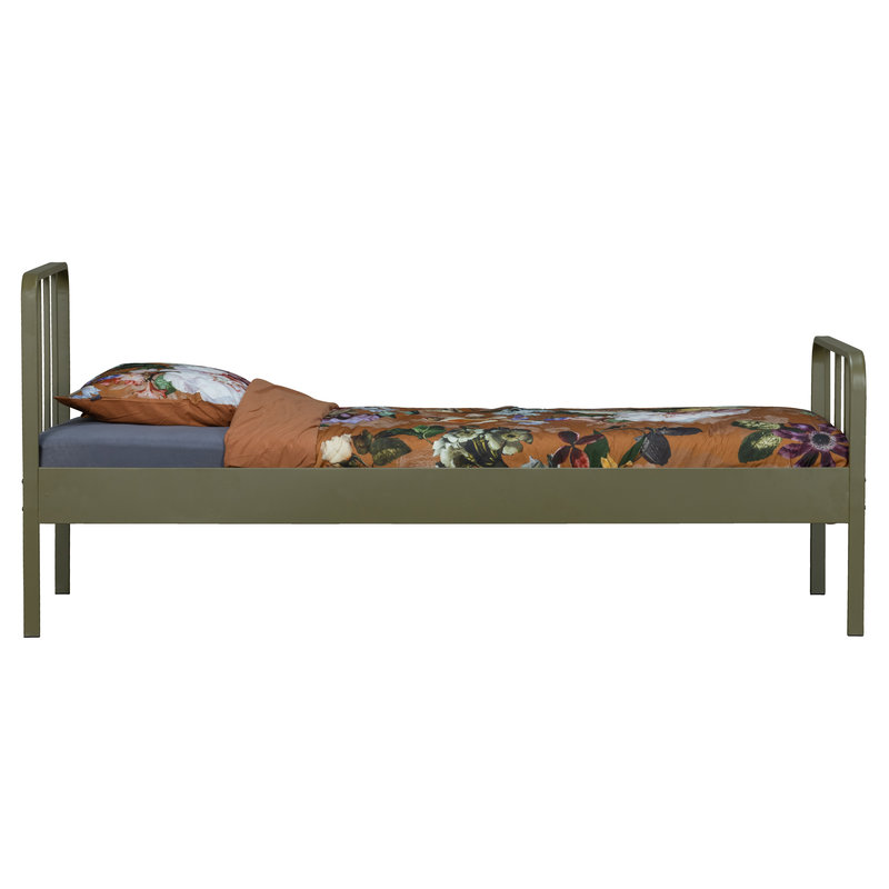 WOOOD-collectie Mees Bed Metaal Army 90x200 Cm