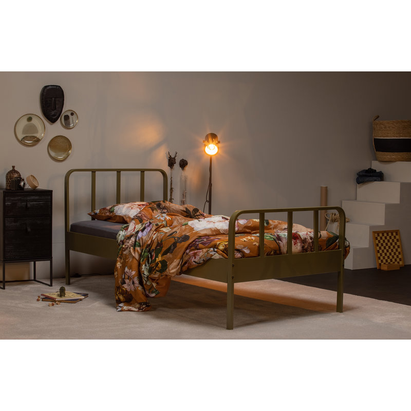 WOOOD-collectie Mees Bed Metaal Army 90x200 Cm