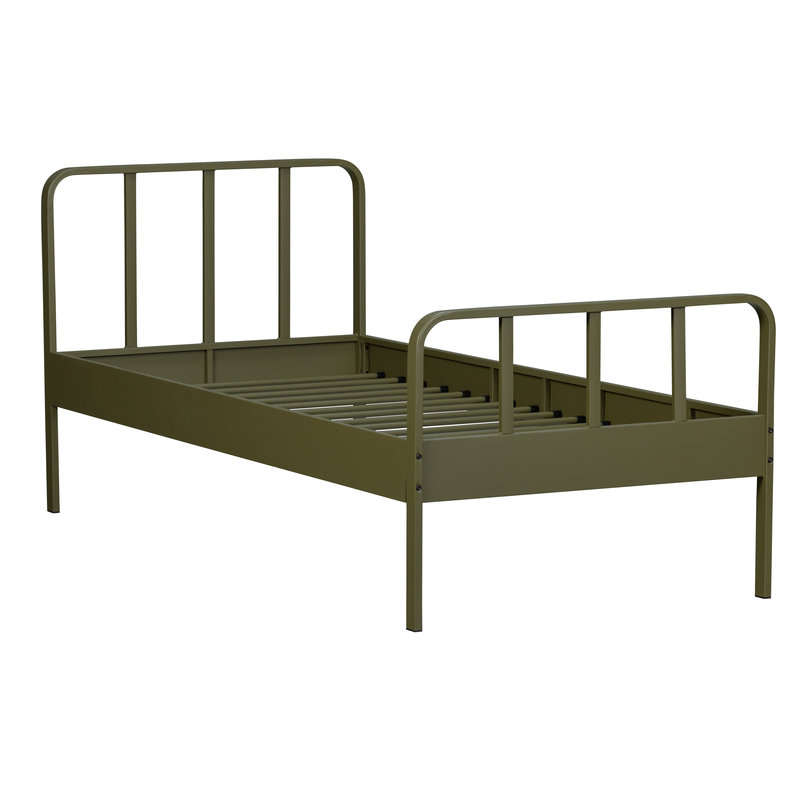 WOOOD-collectie Mees Bed Metaal Army 90x200 Cm