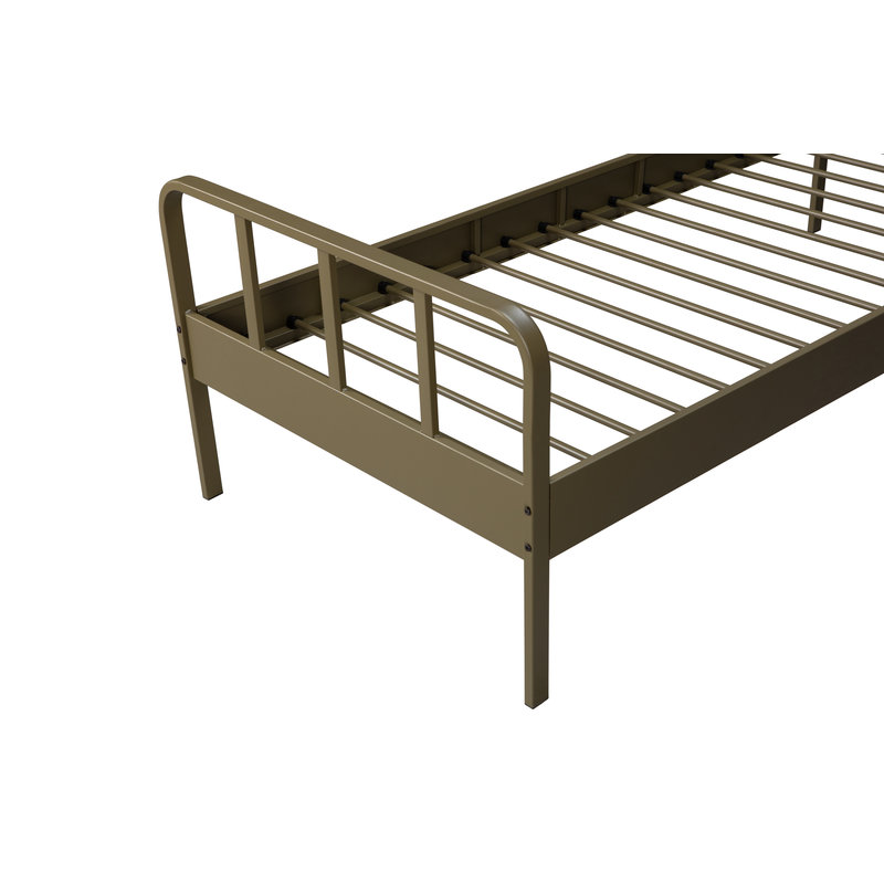 WOOOD-collectie Mees Bed Metaal Army 90x200 Cm