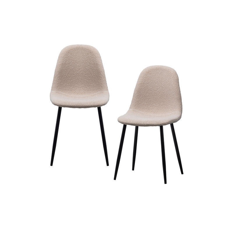 WOOOD-collectie Set Of 2 - Marije Dining Chair Teddy Taupe