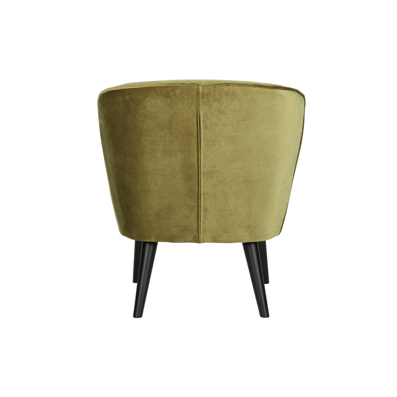 WOOOD-collectie Sara Fauteuil Fluweel Army