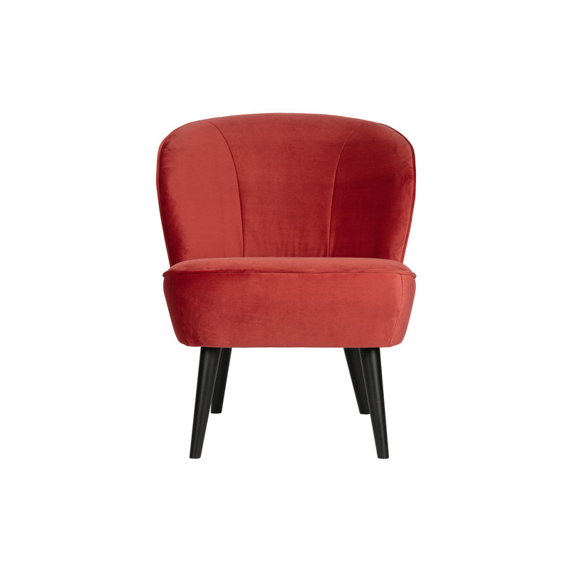 WOOOD-collectie Sara Fauteuil Fluweel Raspberry