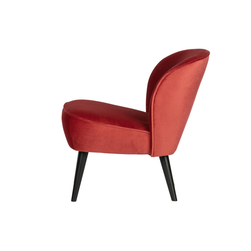 WOOOD-collectie Sara Fauteuil Fluweel Raspberry