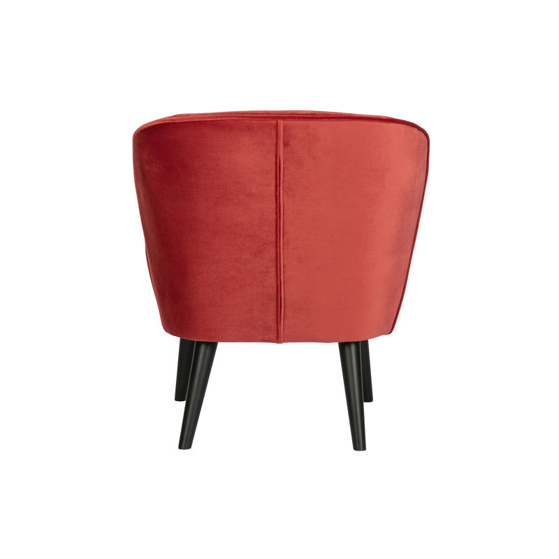 WOOOD-collectie Sara Fauteuil Fluweel Raspberry