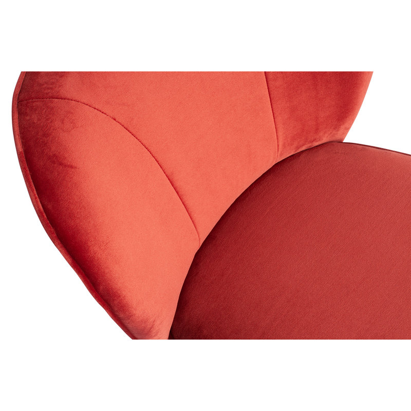 WOOOD-collectie Sara Fauteuil Fluweel Raspberry